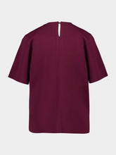 Stella McCartney Bordeaux Knit Short-Sleeve Boxy T-Shirt