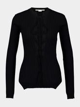Lace-Up Black Knit Jumper