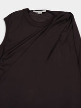 Stella McCartney Chocolate Brown Asymmetric Draped Maxi Dress