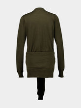 Stella McCartney Olive Green Wool Jumper with Knot Detail