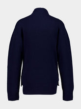 Stella McCartney Grey and Navy Contrast Panel Turtleneck Jumper