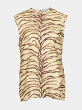 Stella McCartney Tiger Print Silk Sleeveless Top