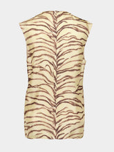 Stella McCartney Tiger Print Silk Sleeveless Top