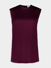 Stella McCartney Bordeaux Sleeveless Satin Top