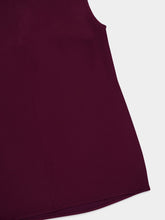 Stella McCartney Bordeaux Sleeveless Satin Top
