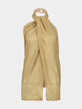 Stella McCartney Gold Halterneck Panel Rhinestone Embellished Top