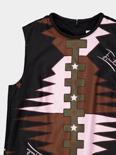 Pucci Khaki and Pink Valdimontone Silk Mini Dress