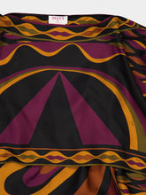 Pucci Bordeaux and Gold Marmo Print Silk Maxi Dress