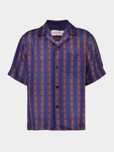 Valentino Garavani Linen Bowling Shirt with Voyage Imaginaire Print