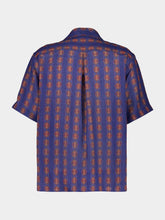 Valentino Garavani Linen Bowling Shirt with Voyage Imaginaire Print