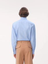 Valentino Garavani Sky Blue VLogo Embroidered Cotton Shirt