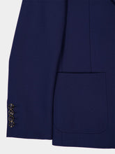 Valentino Garavani Indigo Wool Gabardine Single-Breasted Blazer