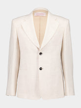 Valentino Garavani Ivory Linen Classic-Fit Blazer