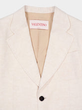 Valentino Garavani Ivory Linen Classic-Fit Blazer