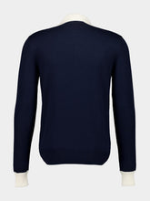 Valentino Garavani Indigo Long-Sleeved Cotton Polo Shirt