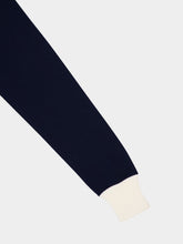 Valentino Garavani Indigo Long-Sleeved Cotton Polo Shirt