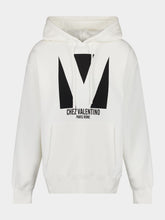 Valentino Garavani Off-White Cotton Sweatshirt with Chez V Print