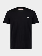 Valentino Garavani Black Cotton T-Shirt with VLogo Patch