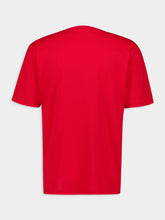 Valentino Garavani Red Cotton T-Shirt with Chez Valentino Print
