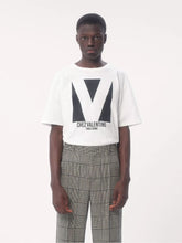 Valentino Garavani Ivory Cotton T-Shirt with Chez Valentino Print