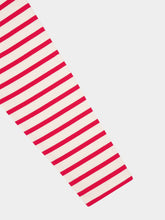 Valentino Garavani Ivory and Red Striped Cotton Jersey Long-Sleeved Top