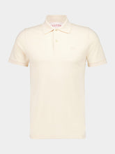 Valentino Garavani Ivory Cotton Polo with VLogo Embroidery