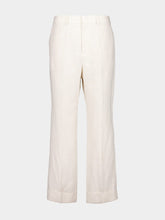 Valentino Garavani Ivory Classic Fit Linen Trousers
