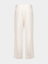 Valentino Garavani Ivory Classic Fit Linen Trousers