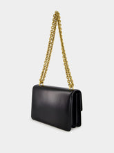 Valentino Garavani Black Vain Shoulder Bag in Shiny Calfskin