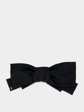 Valentino Garavani Black VLogo Signature Satin Bow Hairclip
