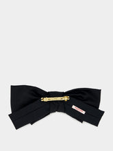 Valentino Garavani Black VLogo Signature Satin Bow Hairclip