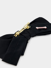 Valentino Garavani Black VLogo Signature Satin Bow Hairclip