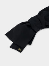 Valentino Garavani Black VLogo Signature Satin Bow Hairclip