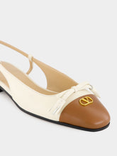 Valentino Garavani Valet Du Roi Two-Tone Slingback Ballerina