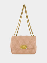 Beige Quilted Nappa Leather Shoulder Bag | PDP - Fashion Clinic