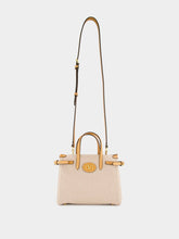 Natural and Tobacco Antibes Small Canvas Shopping Bag | PDP - Fashion Clinic