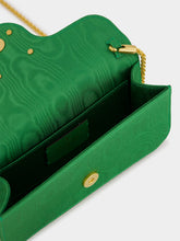 Valentino Garavani Green Loco Moiré Clutch with Jewel Logo