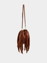 Valentino Garavani Deep Caramel Fringed Leather Small Shoulder Bag