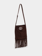 Valentino Garavani Brown Nellcôte Suede Fringe Shoulder Bag
