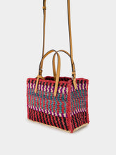 Valentino Garavani Small Crochet Raffia Tote Bag with VLogo