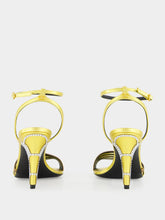 Valentino Garavani Gold Ladycrush Sandal with Crystals