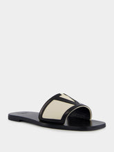 Valentino Garavani Black VG Viva Superstar Leather Slides