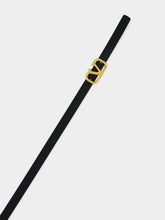 Valentino Garavani Black and Red Reversible Vlogo Signature Leather Belt