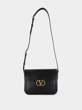 Valentino Garavani Black 9to5 Smooth Calfskin Shoulder Bag