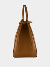 Valentino Garavani Antibes Large Calfskin Shopping Bag in Tobacco Brown