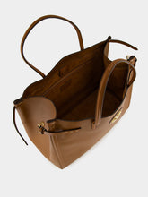 Valentino Garavani Antibes Large Calfskin Shopping Bag in Tobacco Brown