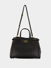 Valentino Garavani Antibes Medium Calfskin Shopping Bag in Black