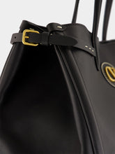 Valentino Garavani Antibes Medium Calfskin Shopping Bag in Black