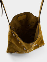 Valentino Garavani Camel Suede Nellcôte Fringe Shoulder Bag