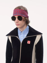 Valentino Garavani Red Chamber Silk Bandeau Scarf with Fringe